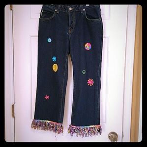Edwin Mom Jeans altered Peace & Flowers size 30